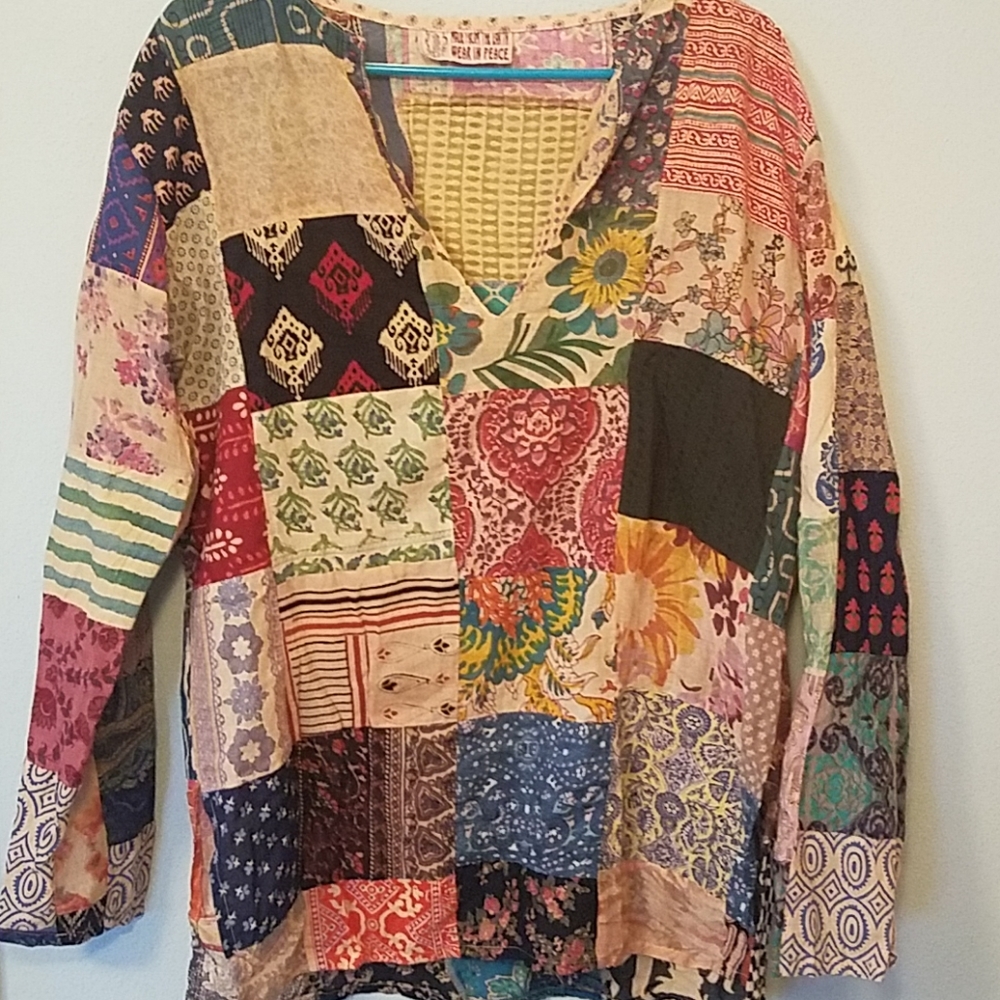 PATCH WORK LONG SLEEVE T
